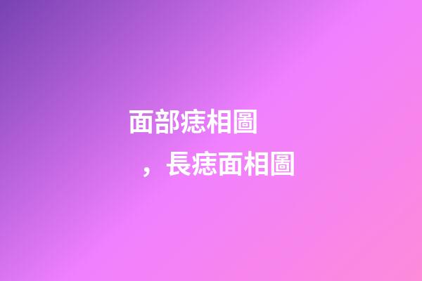 面部痣相圖，長痣面相圖